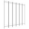 vidaXL Cloison de s&eacute;paration 6 panneaux Blanc 240x220 cm Tissu