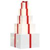 vidaXL Bo&icirc;te-cadeau de d&eacute;coration de No&euml;l 250 LED blanc chaud