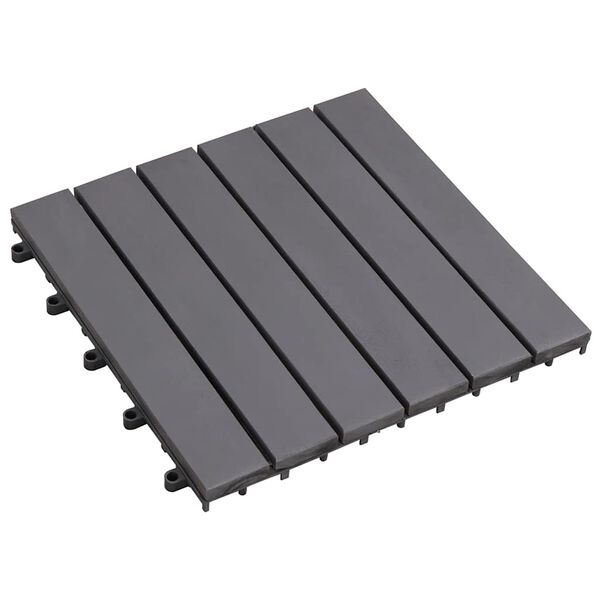 vidaXL Carreaux de terrasse 30pcs Délavage gris 30x30 cm Acacia solide