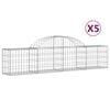 vidaXL Paniers &agrave; gabions arqu&eacute;s 5 pcs 200x30x40/60 cm Fer galvanis&eacute;