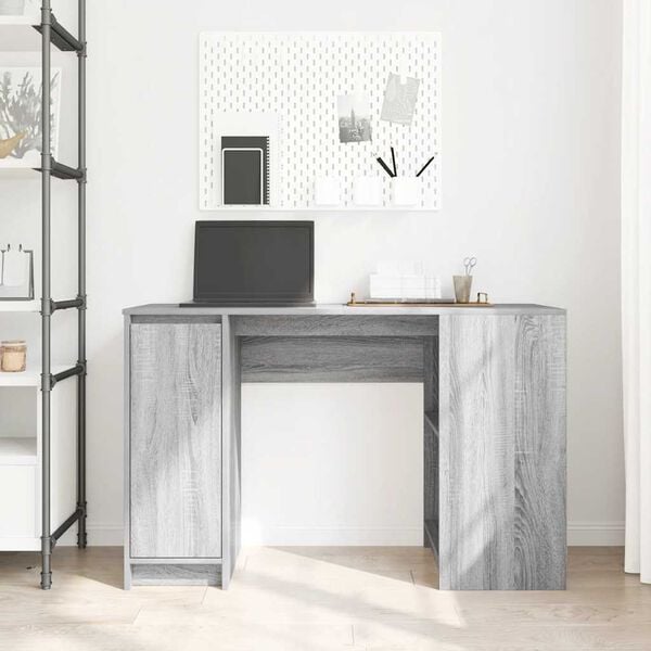 vidaXL Bureau sonoma gris 120x42x76 cm bois d'ingénierie