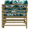 vidaXL Canap&eacute;s d'angle avec coussins 2 pcs bois de pin impr&eacute;gn&eacute;