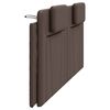 vidaXL Coussin de t&ecirc;te de lit Viana marron 200 cm similicuir