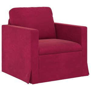 vidaXL Canap&eacute; Bordeaux 78 x 78 x 80 cm Velours