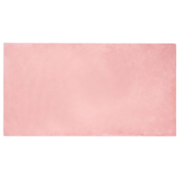 vidaXL Tapis en Fourrure Synth&eacute;tique de Lapin Olite Rose 80 x 150 cm