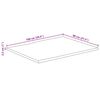 vidaXL Dessus de table 100x80x2,5 cm bord vivant bois massif manguier