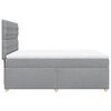 vidaXL Sommier &agrave; lattes de lit avec matelas Gris clair 140x200cm Tissu