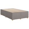 vidaXL Sommier &agrave; lattes de lit avec matelas Taupe 120x200 cm Tissu
