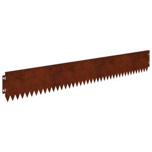 vidaXL Bordure de Pelouse 10 pc 103 x 15 cm Acier Rouill&eacute;