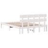 vidaXL Cadre de lit Blanc 160 x 200 cm Bois de pin massif