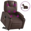 vidaXL Fauteuil inclinable de massage &eacute;lectrique marron similicuir