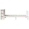 vidaXL Lit bibliothèque sans matelas blanc 100x200 cm bois pin massif