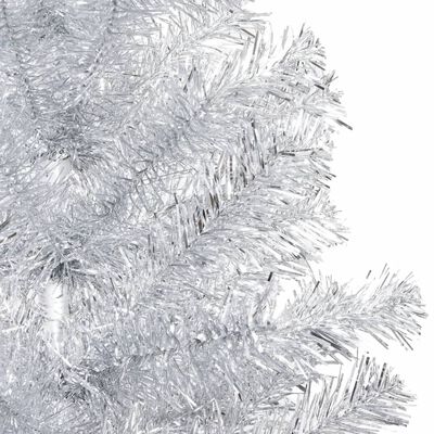 vidaXL Arbre de Noël artificiel pré-éclairé/boules argenté 120 cm PET