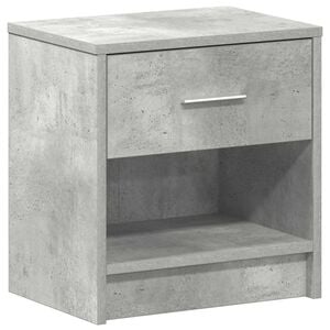 vidaXL Table de chevet avec tiroir Gris b&eacute;ton 39x28x41 cm