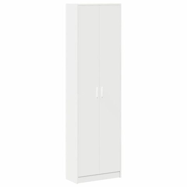 vidaXL Armoire avec &eacute;tag&egrave;re Blanc 55 x 25 x 189 cm Bois d'ing&eacute;nierie