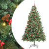 vidaXL Sapin de No&euml;l artificiel Vert 240 cm PVC et m&eacute;tal