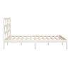 vidaXL Cadre de lit sans matelas blanc bois de pin massif 200x200 cm