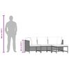 vidaXL Salon de jardin 4 pcs avec coussins Résine tressée Gris