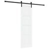 vidaXL Porte coulissante 61 x 198,5 cm Bois d'ing&eacute;nierie Blanc et noir