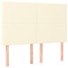 vidaXL Sommier &agrave; lattes de lit avec matelas Cr&egrave;me 140x200cm Similicuir