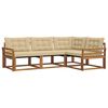 vidaXL Ensemble de canap&eacute;s d'ext&eacute;rieur 4 pcs Naturel et Beige