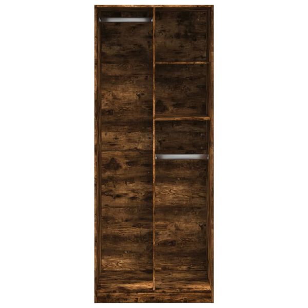 vidaXL Garde-robe ch&ecirc;ne fum&eacute; 80x50x200 cm bois d'ing&eacute;nierie