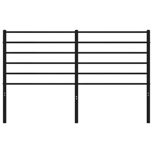 vidaXL T&ecirc;te de lit m&eacute;tal noir 160 cm