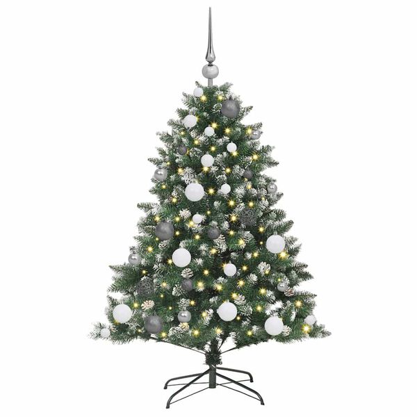 vidaXL Sapin de No&euml;l artificiel Vert 120 cm PVC, plastique et acier