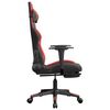 vidaXL Chaise de jeu avec repose-pied Noir et rouge Similicuir