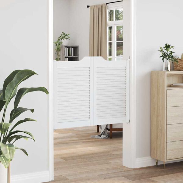 vidaXL Portes battantes à persiennes 2 paires blanc 80x100 cm