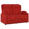 vidaXL Fauteuil de massage inclinable 2 places porte-gobelets bordeaux
