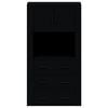 vidaXL Buffet haut Noir Bois d'ing&eacute;nierie