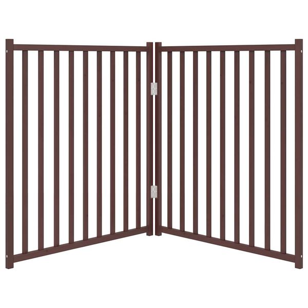 vidaXL Barri&egrave;re pour chien pliable 2 panneaux 160 cm bois sapin massif