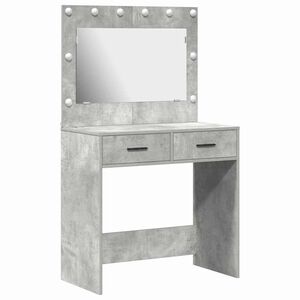 vidaXL Coiffeuse Gris béton 78.5 x 41 x 135 cm Bois d'ingénierie
