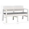 vidaXL Salon de jardin 4 pcs avec coussins Plastique Blanc