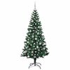 vidaXL Sapin de No&euml;l artificiel pr&eacute;-&eacute;clair&eacute; Vert 210 cm PVC et m&eacute;tal