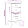 vidaXL Table de chevet OLDEN marron bois de pin solide