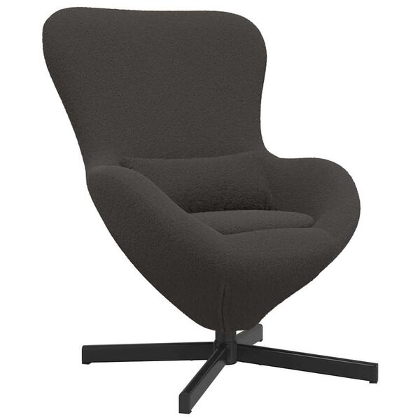 vidaXL Fauteuil &oelig;uf Gris fonc&eacute; 63 x 73 x 90 cm tissu