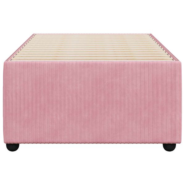 vidaXL Cadre de lit sans matelas rose 90x200 cm velours