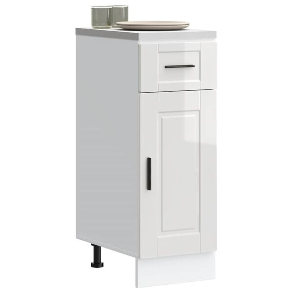 vidaXL Armoire de cuisine Porto blanc brillant bois ingénierie