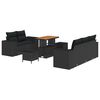 vidaXL Ensemble de canap&eacute; de jardin 8 pcs Noir polyrotin