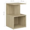 vidaXL Tables de chevet 2pcs Ch&ecirc;ne sonoma 35x35x55cm bois d'ing&eacute;nierie