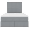 vidaXL Lit avec rangement et matelas Gris clair 120 x 200 cm Polyester