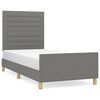 vidaXL Cadre de lit sans matelas gris fonc&eacute; 80x200 cm tissu