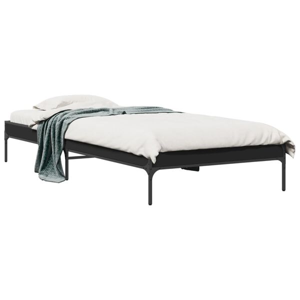 vidaXL Cadre de lit sans matelas noir 90x190 cm