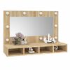 vidaXL Armoire &agrave; miroir avec LED Ch&ecirc;ne sonoma 90x31,5x62 cm