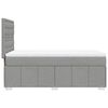vidaXL Sommier &agrave; lattes de lit avec matelas Gris clair 90x200 cm Tissu