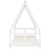 vidaXL Cadre de lit pour enfant blanc 80x160 cm bois de pin massif
