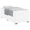 vidaXL Cadre de lit avec matelas Blanc 90 x 200 cm tissu