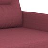 vidaXL Ensemble de canap&eacute;s 3 pcs avec coussins rouge bordeaux tissu